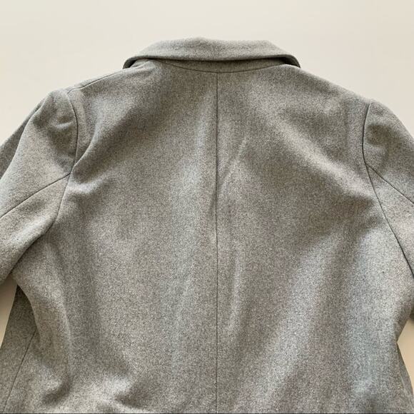 Ellos | Gray Wool Blend Button Up Collared Coat Size 12 - Picture 8 of 12